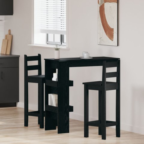  Stół Barowy - Czarny Dąb - 102x55x103.5 cm - Wykonany z materiałów drewnopochodnych