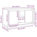  Stolik boczny Czarny Dąb 102x35x60 cm Drewno inżynieryjne