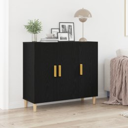  Szafka Czarny Dąb 90x34x80 cm z drewna inżynieryjnego