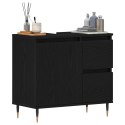  Szafka pod umywalkę Czarny Dąb 65x33x60 cm Drewno inżynieryjne