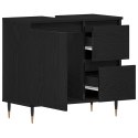  Szafka pod umywalkę Czarny Dąb 65x33x60 cm Drewno inżynieryjne
