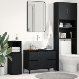  Szafka pod umywalkę Czarny Dąb 80x33x60 cm z drewna inżynieryjnego