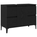  Szafka pod umywalkę Czarny Dąb 80x33x60 cm z drewna inżynieryjnego