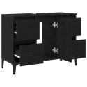  Szafka pod umywalkę Czarny Dąb 80x33x60 cm z drewna inżynieryjnego