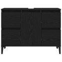  Szafka pod umywalkę Czarny Dąb 80x33x60 cm z drewna inżynieryjnego