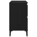  Szafka pod umywalkę Czarny Dąb 80x33x60 cm z drewna inżynieryjnego