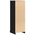  Wysoki barek Czarny Dąb 36x35,5x103,5 cm Drewno inżynieryjne