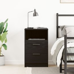 Vidaxl Stolik nocny Czarny Dąb 40x35x65 cm Wykonany z drewna inżynieryjnego