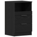 Vidaxl Stolik nocny Czarny Dąb 40x35x65 cm Wykonany z drewna inżynieryjnego
