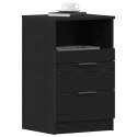 Vidaxl Stolik nocny Czarny Dąb 40x35x65 cm Wykonany z drewna inżynieryjnego