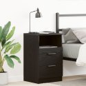 Vidaxl Stolik nocny Czarny Dąb 40x35x65 cm Wykonany z drewna inżynieryjnego
