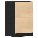 Vidaxl Stolik nocny Czarny Dąb 40x35x65 cm Wykonany z drewna inżynieryjnego