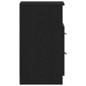 Vidaxl Stolik nocny Czarny Dąb 40x35x65 cm Wykonany z drewna inżynieryjnego