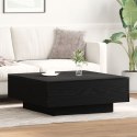 Stół kawowy vidaXL Czarny Dąb 80x80x31 cm z drewna inżynieryjnego
