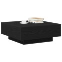 Stół kawowy vidaXL Czarny Dąb 80x80x31 cm z drewna inżynieryjnego