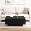 Stół kawowy vidaXL Czarny Dąb 80x80x31 cm z drewna inżynieryjnego