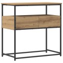 Stolik Konsolowy vidaXL z Dębu Rzemieślniczego 75x40x75 cm z Drewna i Stali