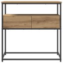 Stolik Konsolowy vidaXL z Dębu Rzemieślniczego 75x40x75 cm z Drewna i Stali