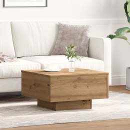 Stolik kawowy vidaXL Artisian Dąb 55x55x31 cm z drewna inżynieryjnego