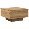 Stolik kawowy vidaXL Artisian Dąb 55x55x31 cm z drewna inżynieryjnego