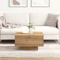 Stolik kawowy vidaXL Artisian Dąb 55x55x31 cm z drewna inżynieryjnego