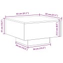Stolik kawowy vidaXL Artisian Dąb 55x55x31 cm z drewna inżynieryjnego