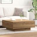 Stolik kawowy vidaXL Artisian dąb 80x80x31 cm z drewna inżynieryjnego