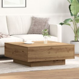 Stolik kawowy vidaXL Artisian dąb 80x80x31 cm z drewna inżynieryjnego