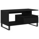 Stolik kawowy vidaXL Czarny Dąb 90x49x45 cm Z materiału drewnopochodnego