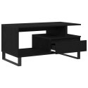 Stolik kawowy vidaXL Czarny Dąb 90x49x45 cm Z materiału drewnopochodnego