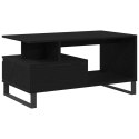 Stolik kawowy vidaXL Czarny Dąb 90x49x45 cm Z materiału drewnopochodnego