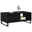 Stolik kawowy vidaXL Czarny Dąb 90x50x36,5 cm Materiał drewnopochodny