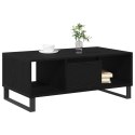 Stolik kawowy vidaXL Czarny Dąb 90x50x36,5 cm z materiału drzewnego