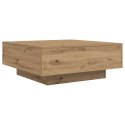 Stolik kawowy vidaXL z lampkami LED Dąb rzemieślniczy 80x80x31 cm