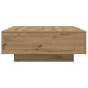 Stolik kawowy vidaXL z lampkami LED Dąb rzemieślniczy 80x80x31 cm