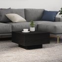 Stolik kawowy vidaXL z oświetleniem LED Czarny Dąb 55x55x31 cm