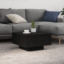Stolik kawowy vidaXL z oświetleniem LED Czarny Dąb 55x55x31 cm