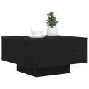 Stolik kawowy vidaXL z oświetleniem LED Czarny Dąb 55x55x31 cm