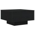 Stolik kawowy vidaXL z oświetleniem LED Czarny Dąb 55x55x31 cm