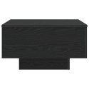Stolik kawowy vidaXL z oświetleniem LED Czarny Dąb 55x55x31 cm
