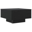 Stolik kawowy vidaXL z oświetleniem LED Czarny Dąb 55x55x31 cm