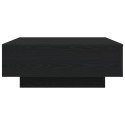 Stolik kawowy vidaXL z oświetleniem LED Czarny Dąb 80x80x31 cm