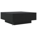 Stolik kawowy vidaXL z oświetleniem LED Czarny Dąb 80x80x31 cm