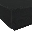 Stolik kawowy vidaXL z oświetleniem LED Czarny Dąb 80x80x31 cm