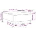 Stolik kawowy vidaXL z oświetleniem LED Czarny Dąb 80x80x31 cm