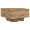 Stolik kawowy vidaXL z oświetleniem LED Dąb rzemieślniczy 55x55x31 cm