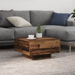 Stolik kawowy vidaXL z oświetleniem LED Stary drewniany 55x55x31 cm
