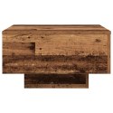 Stolik kawowy vidaXL z oświetleniem LED Stary drewniany 55x55x31 cm