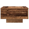 Stolik kawowy vidaXL z oświetleniem LED Stary drewniany 55x55x31 cm