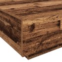 Stolik kawowy vidaXL z oświetleniem LED Stary drewniany 55x55x31 cm